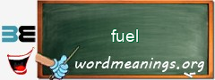 WordMeaning blackboard for fuel